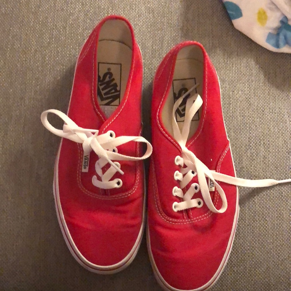 Red Vans Authentic